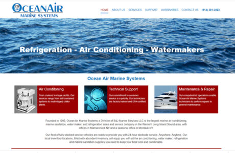 Ocean Air Marine website